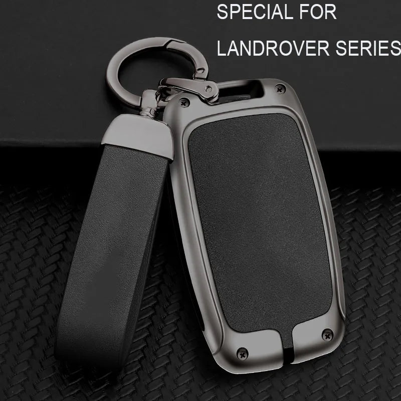 GPRGIT Zinc Alloy Leather Car Logo Key Case Cover for Land Rover Range Rover Sport Evoque Freelander