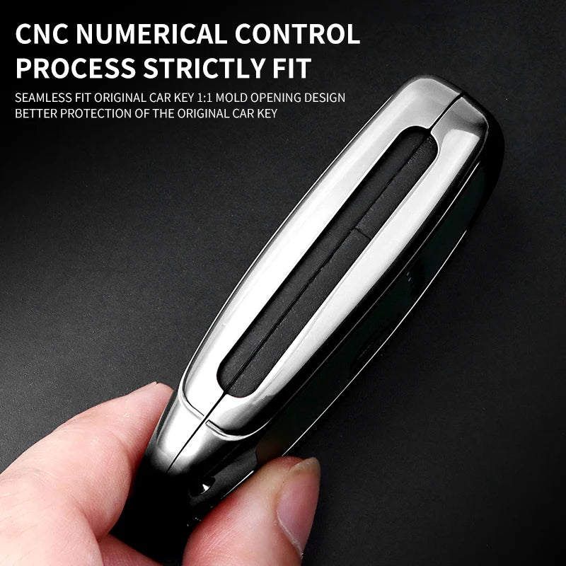GPRGIT Metal Leather Car Key Case Cover for Changan CS75 CS55 CX70 RAETONCC ALSVIN EADO(X70A) CS15 Keyless Protector Shell