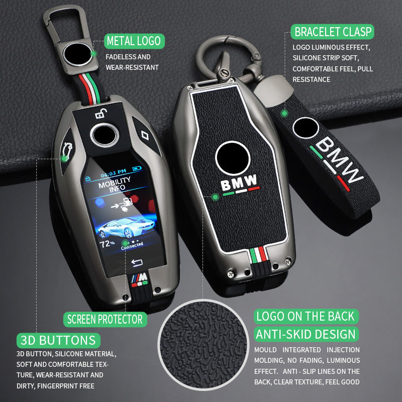 GPRGIT Zinc Alloy Car LED Crystal Display Key Case Fob for BMW 5 7 Series G11 G12 G30 G31 G32 I8 I12 I15 G01 X3 G02 X4 G05 X5 X7
