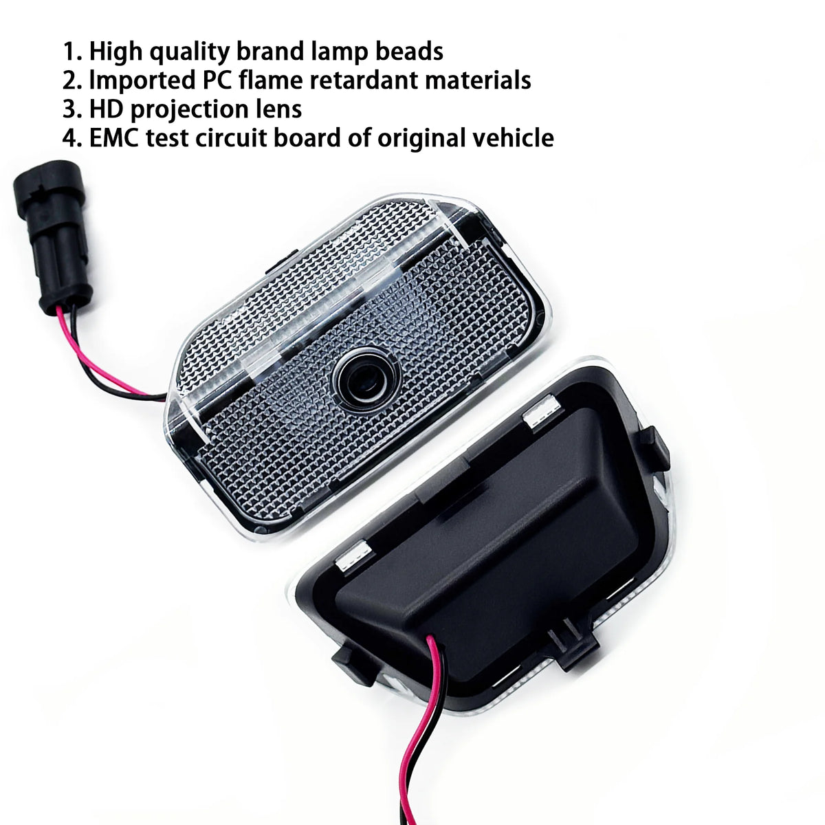 GPRGIT Mahindra Car LED Display Lights HD Ghost Welcome Logo Projector Glass Mahindra Door Accessory