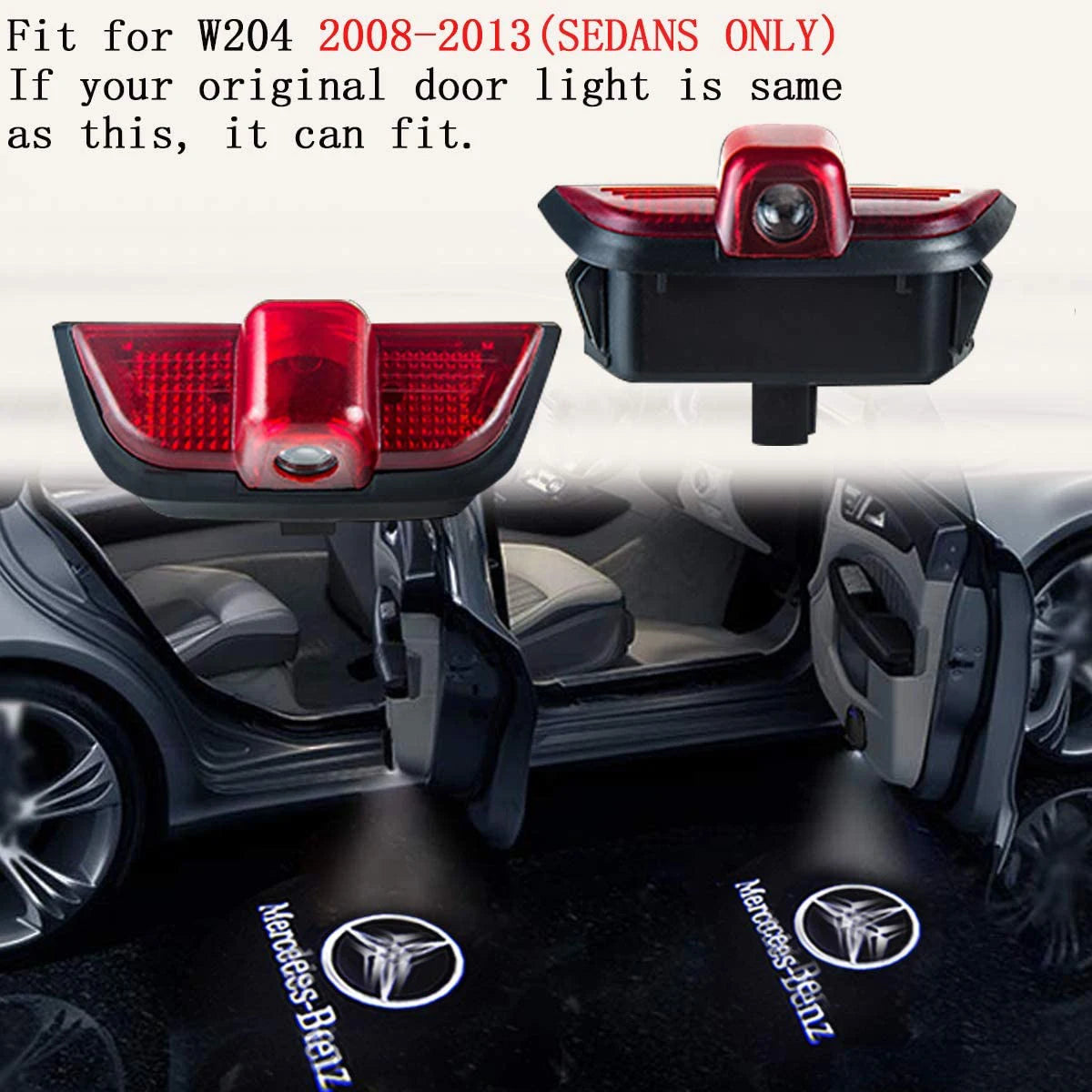 GPRGIT Car LED Logo Ghost Light Door Lights Projector Welcome Lamp Accessories Emblem Lamps for Mercedes Benz