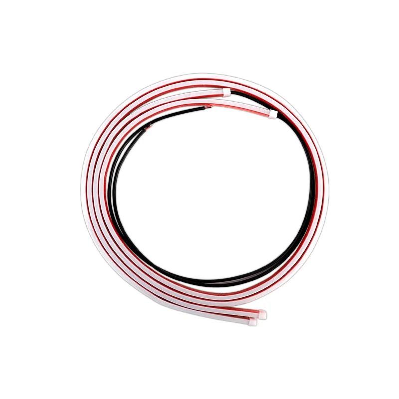 GPRGIT Car Door Opening Warning LED Lights Welcome Decor Lamp Strip Anti Rear-End Collision Safety Universal White Red Strobe Car Light