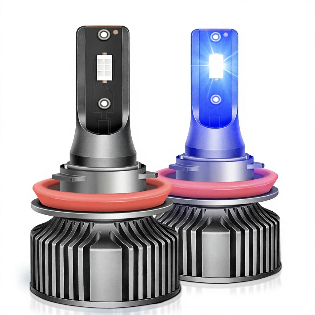 Aviation Aluminum LED Auto Fog Light Kits | 50W 50000Hrs Faros LED for H7 H11 9005 9006 881 5202 Replacement Bulbs