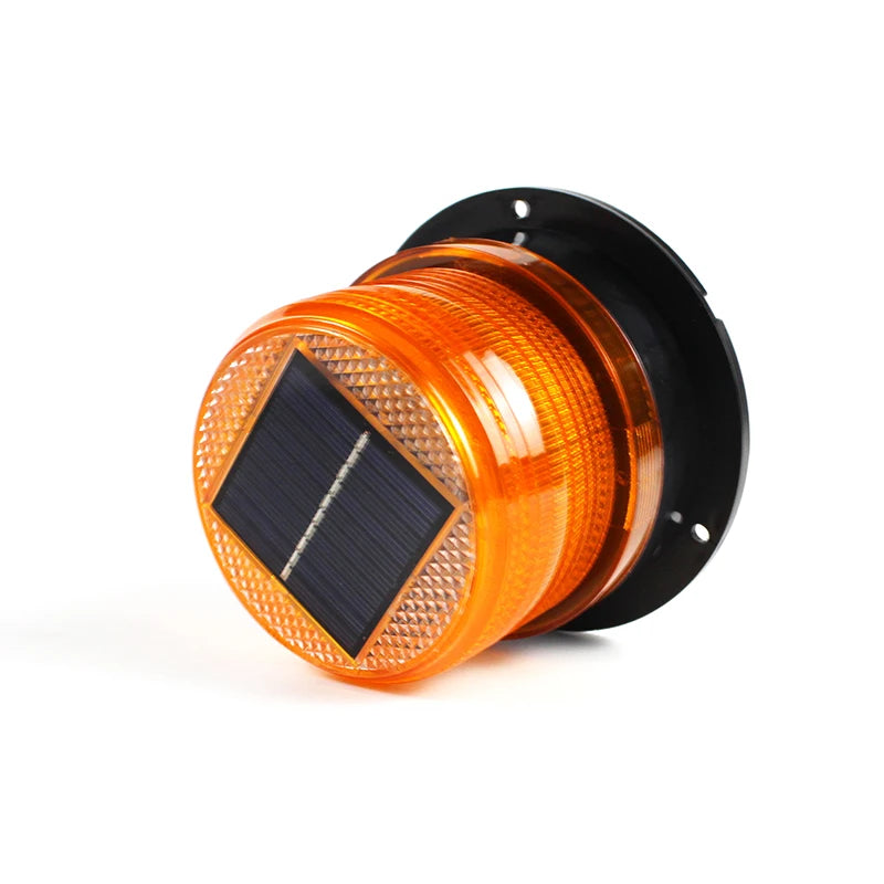 Solar Energy Amber Rotary Warning Lights Truck Strobe Led Roof Beacon Light Forklift Flashing Traffic Light