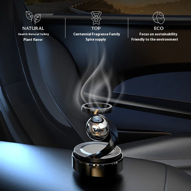 GPRGIT Solar-Powered Star Ring Car Aromatherapy Dashboard Ornament Plastic
