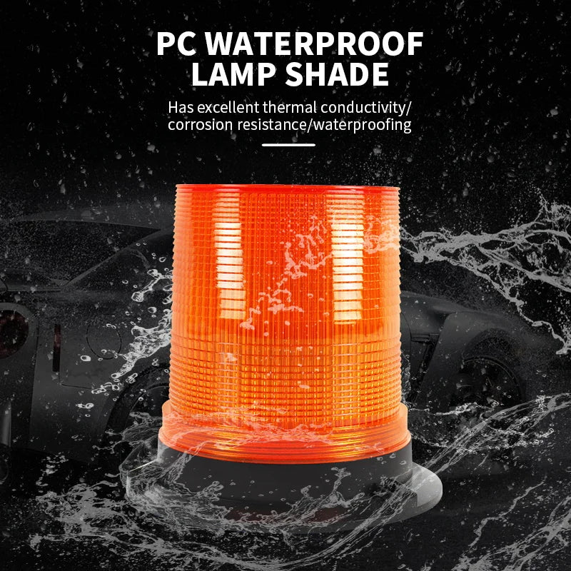 80 Led Forklift Flashing Emergency Warning Light 40w Rotating Strobe Beacon Light For Engineering Vehicles