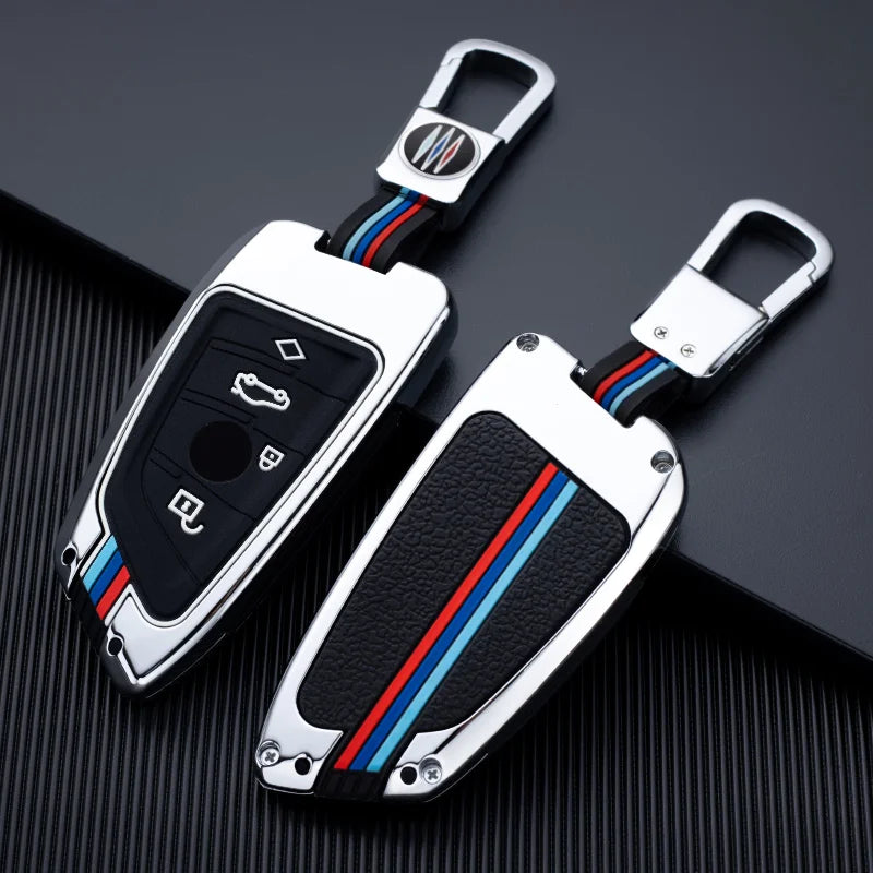 GPRGIT Zinc Alloy Car Remote Key Case Cover for BMW X1 X3 X5 X6 X7 G20 G30 G05 F15 F16 1 3 5 7 Series F01 F02 G11 F48 F39 Car Keyring