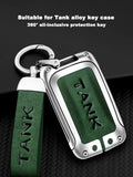 GPRGIT Zinc Alloy Leather Key Case Cover Shell for Tank 300 500 Tank300 Tank500 Great Wall GWM WEY Key Protector Fob Auto Accessories