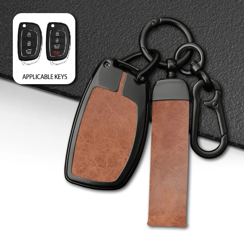 GPRGIT Car Key Case Fob Keychain for Hyundai Solaris Creta Ix25 Kona Tucson Sonata FE I40 Elantra Ix35 I20 Ix45 HB20 Accent
