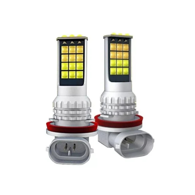 Two-Color LED Car Light 30SMD Auto Fog Light H3 H8 H11 H7 9005 HB3 9006 HB4 H16 Automotive LED Light Bulb