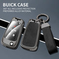 GPRGIT Zinc Alloy Leather Car Logo Key Case Shell for Buick Lacrosse Chevrolet Camaro Cruze Equinox Impala GMC Terrain