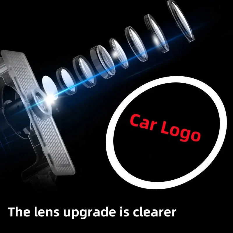2 Pcs HD LED Welcome Light Car Door Projector Lamps for Mercedes AMG CLA C117 E-Class CLS
