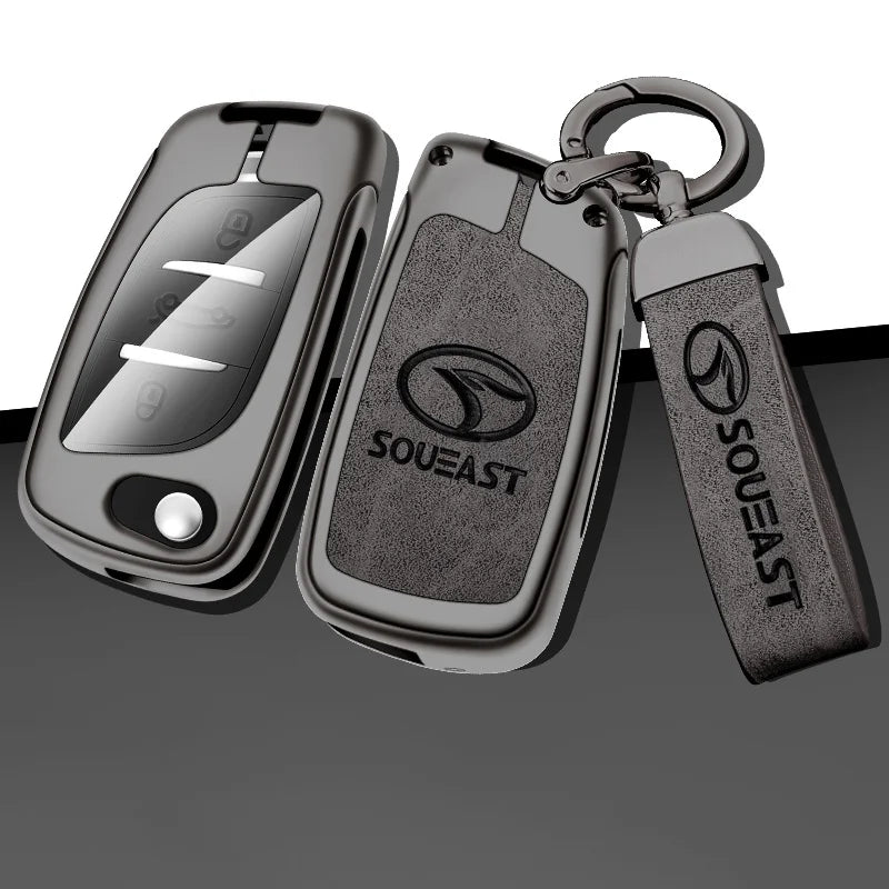 GPRGIT Flip Metal Car Protector Key Case Cover for SOUEAST DX7 DX5 DX3 A5 Lingzhi V5 Lingshi V6 Lingyue V3 Keyless