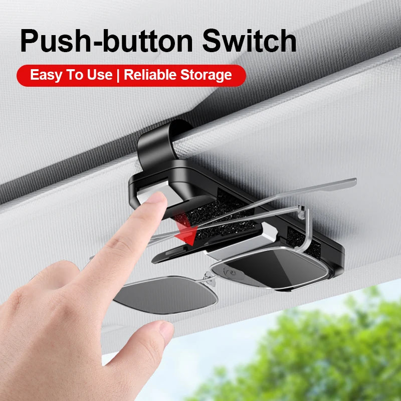 GPRGIT Dual-Ended Car Sun Visor Sunglasses Holder Clip ABS Universal