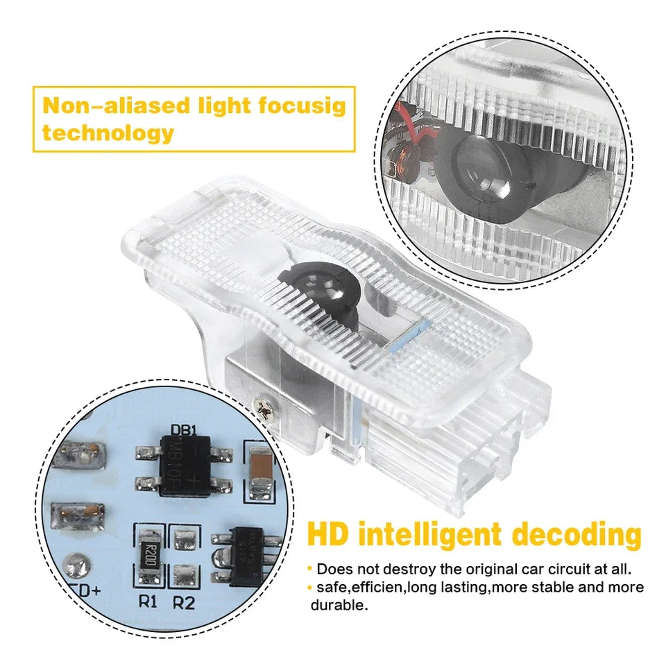 GPRGIT LED Car Door Welcome Lamp Ghost Shadow Lights for PEUGEOT 207 208 406 5008 307 308 508 408 RCZ 206 306