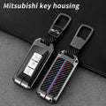 GPRGIT Zinc Alloy Carbon Fiber Car Key Case Cover for Mitsubishi L200 ASX Outlander Eclipse Cross Pajero Sport Lancer Accessories
