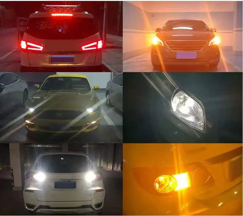 GPRGIT 1156 BAU15S PY21W 144SMD LED Bulbs Canbus BA15S P21W T20 T25 Turn Signal Tail Stop Backup Reversing Lamp