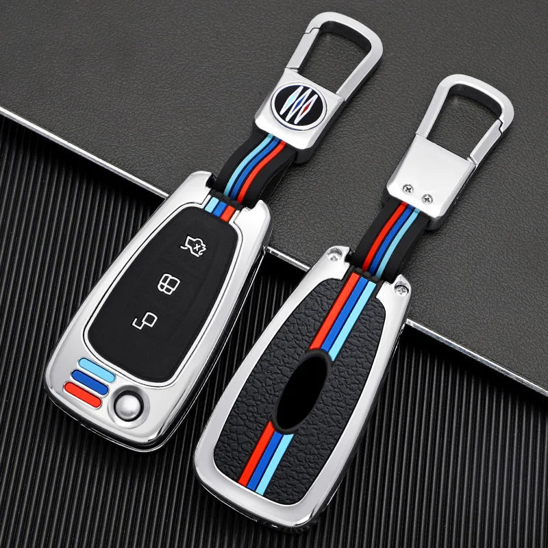GPRGIT Zinc Alloy Car Key Case Cover for Ford Focus Mk2 Mk3 2 3 Kuga Edge Ranger Mondeo s Max c Max 2008-2016 Protector Keyless