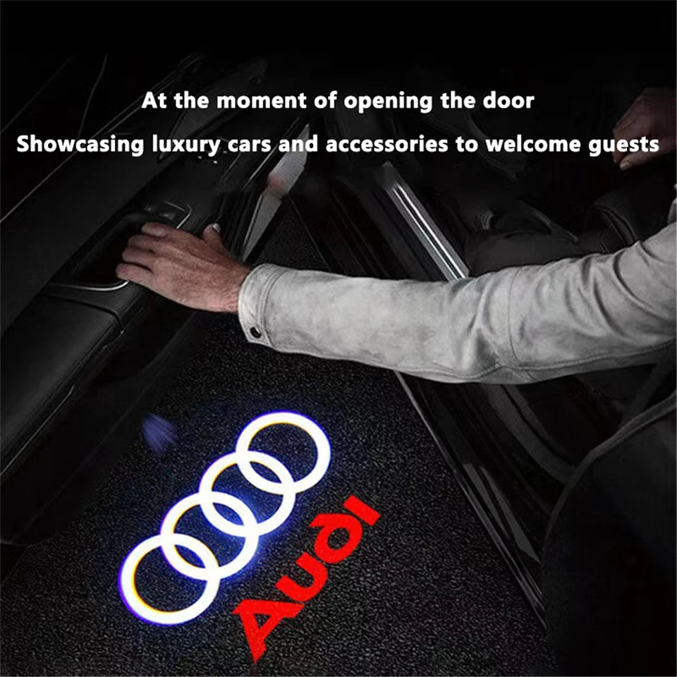 GPRGIT LED Logo Laser Projection Door Welcome Light for Audi A3 A4 A5 A6 A7 A8 R8 Q5 Q7 TT 12V