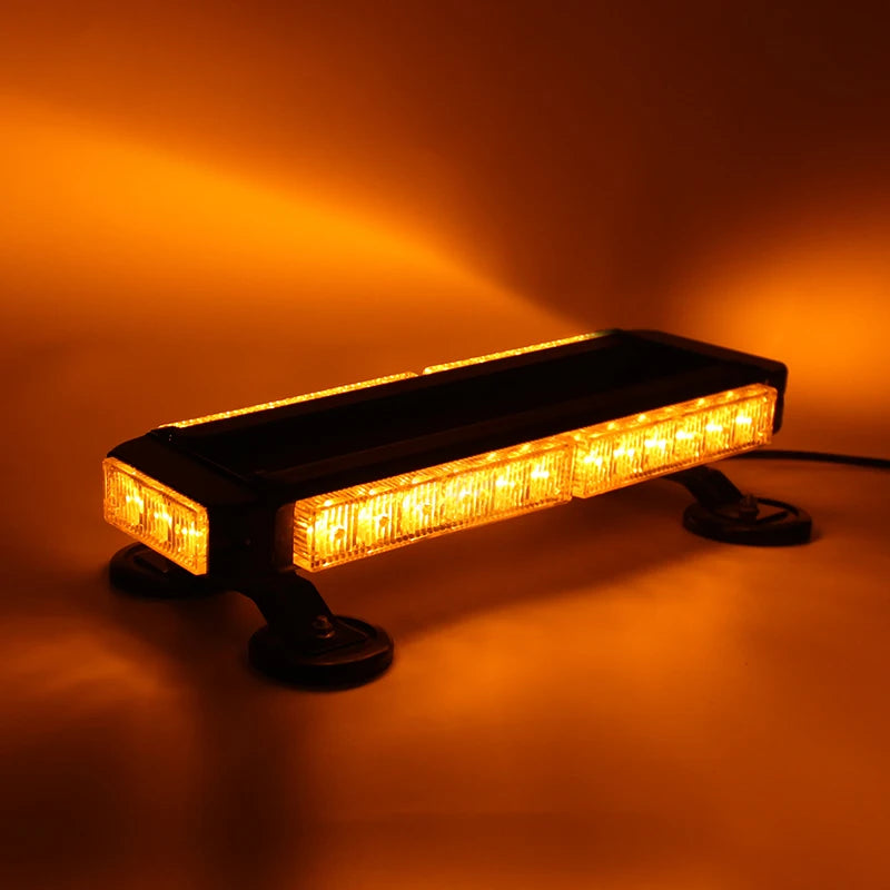 4 Sides Automotive LED Warning Light Bar Rooftop Strobe Light Bar Magnetic Flashing Emergency Lights for Truck Pickup 12V 24V