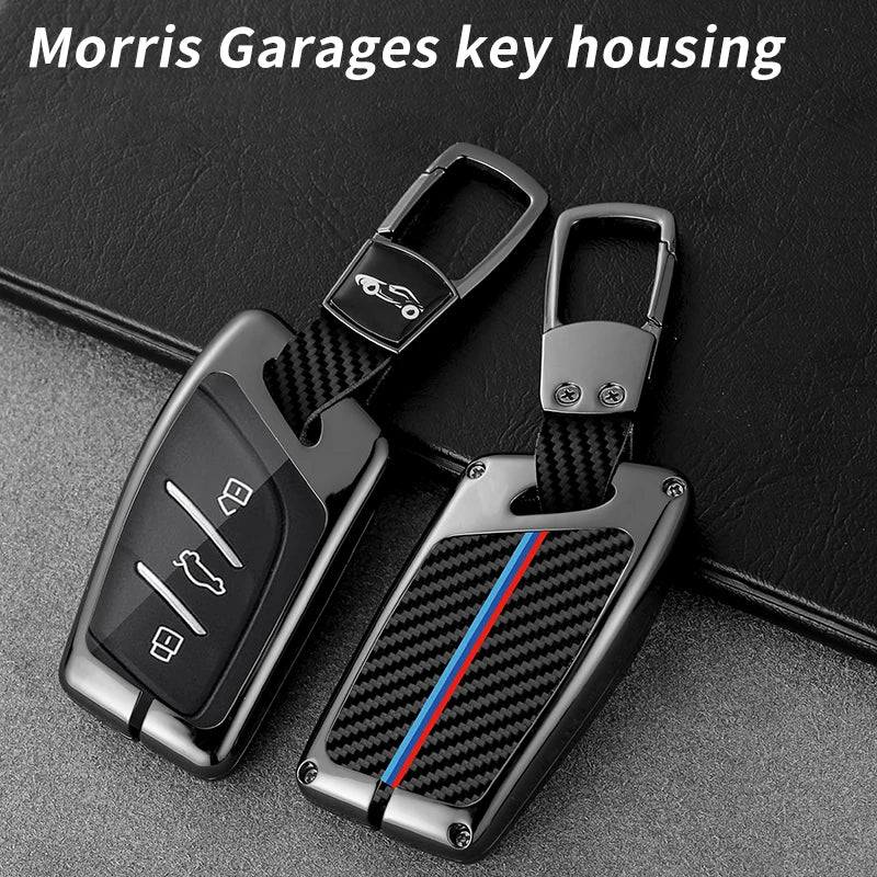 GPRGIT Car Logo Carbon Key Case for MG ZS MG6 EV EZS HS EHS 2019 2020 2021 Roewe RX5 I5 I6 RX3 RX8 ERX5 MAX