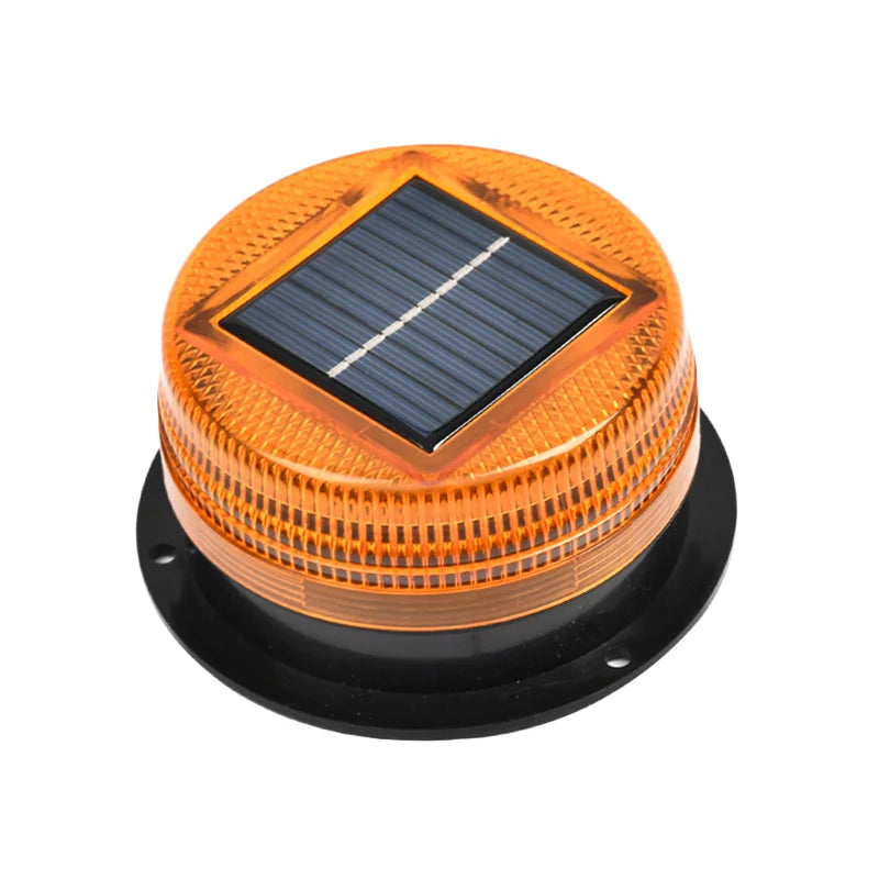 GPRGIT Solar Power LED Magnetic Warning Strobe Beacon Light Amber Red White