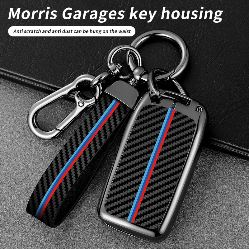 GPRGIT Car Logo Carbon Key Case for MG ZS MG6 EV EZS HS EHS 2019 2020 2021 for Roewe RX5 I5 I6 RX3 RX8 ERX5 MAX RX3 Accessories