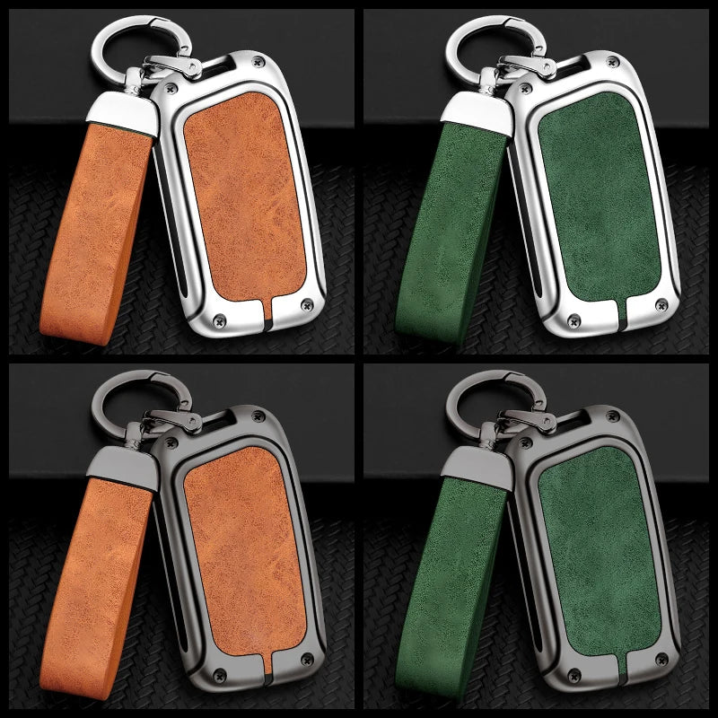 GPRGIT Zinc Alloy Leather Car Logo Key Case Cover for Lexus LX IS GS RX300 RX450 2016-2019 NX 2020 Key Protector Fob Auto Accessories