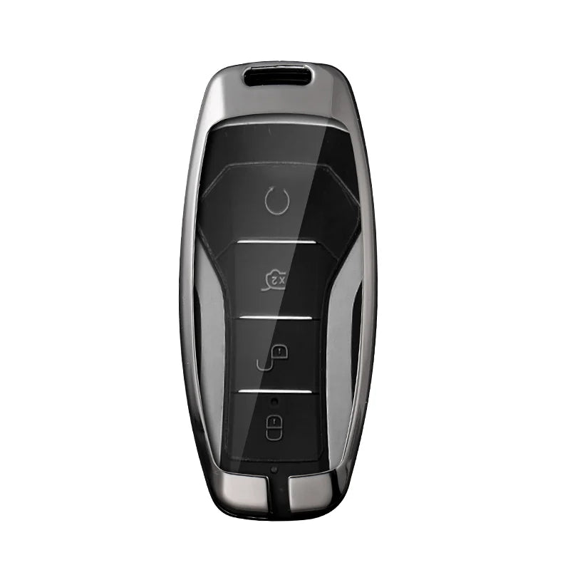 GPRGIT Metal Carbon Fiber Car Key Case Cover for BYD Tang EV600 Han EV Yuan PLUS ATTO 3 Song PLUS Pro MAX DMI MAX Qin Auto Accessories