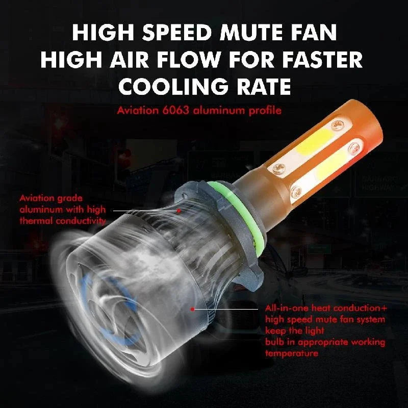 Car Headlights H7 H4 9005 HB3 9006 HB4 H11 Cob LED Lights for Auto Headlamps of Fog Bulbs 6500K X7