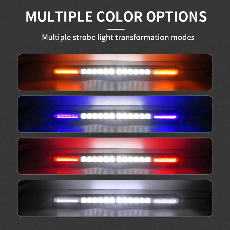 54inch Cob Led Car Top Roof Strobe Warning Light Bar 256w Safety Emergency Flashing Light Bars For Offroad Truck Van