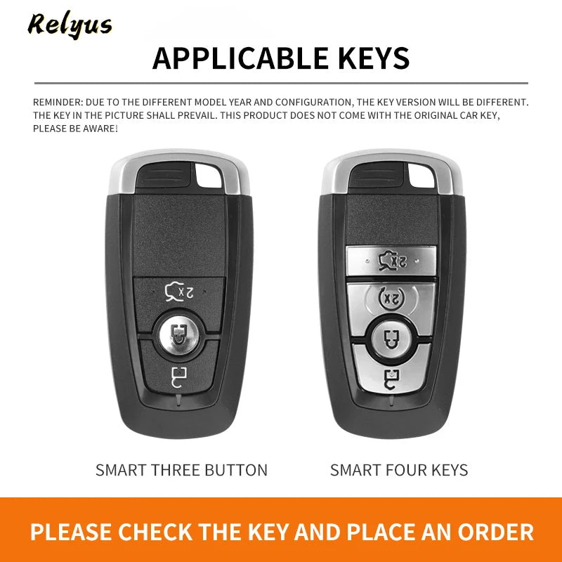 GPRGIT Zinc Alloy Car Remote Key Case for Ford Raptor F150 Remote Control Protector for Ford F-150 RAPTOR Car Key Cover Car Accessories