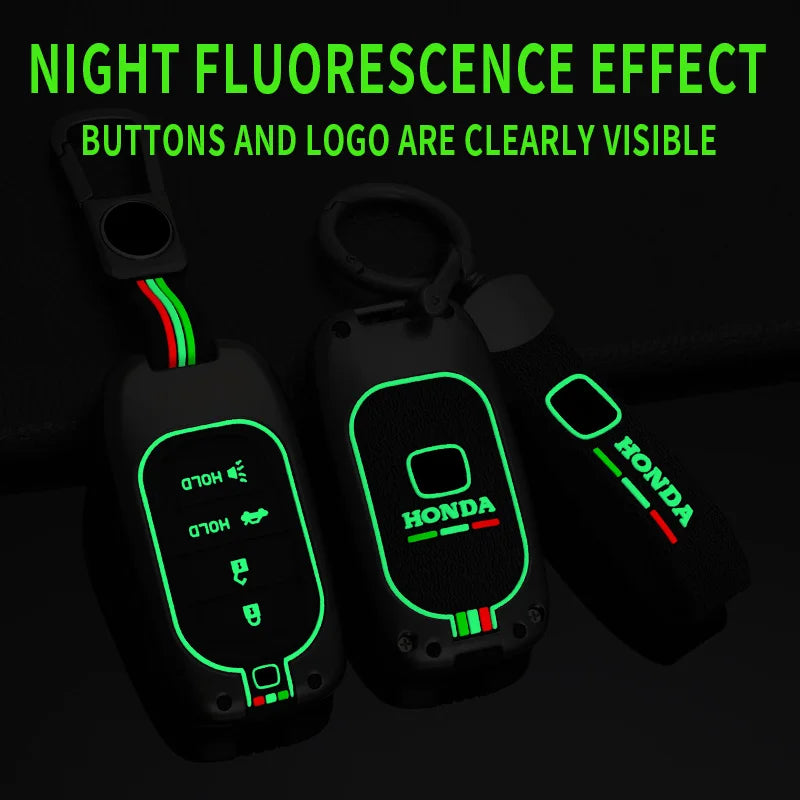 GPRGIT Zinc Alloy Car Remote Key Case Cover for Honda CRV CR-V Fit Civic Accord HR-V HRV City Odyssey XR-V Keyless Shell Accessories