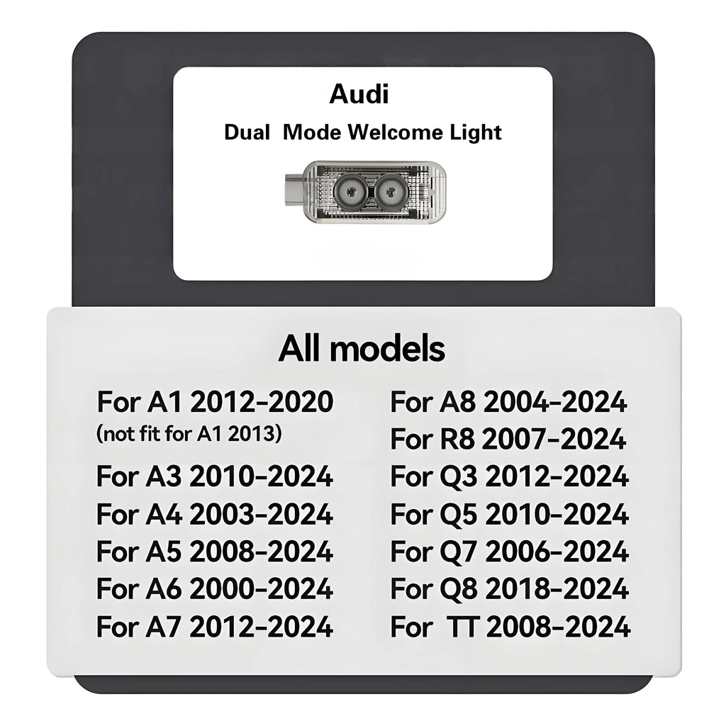 GPRGIT 12V Wireless LED Car Door Light Shadow Projector Welcome Light for Audi A5 C5