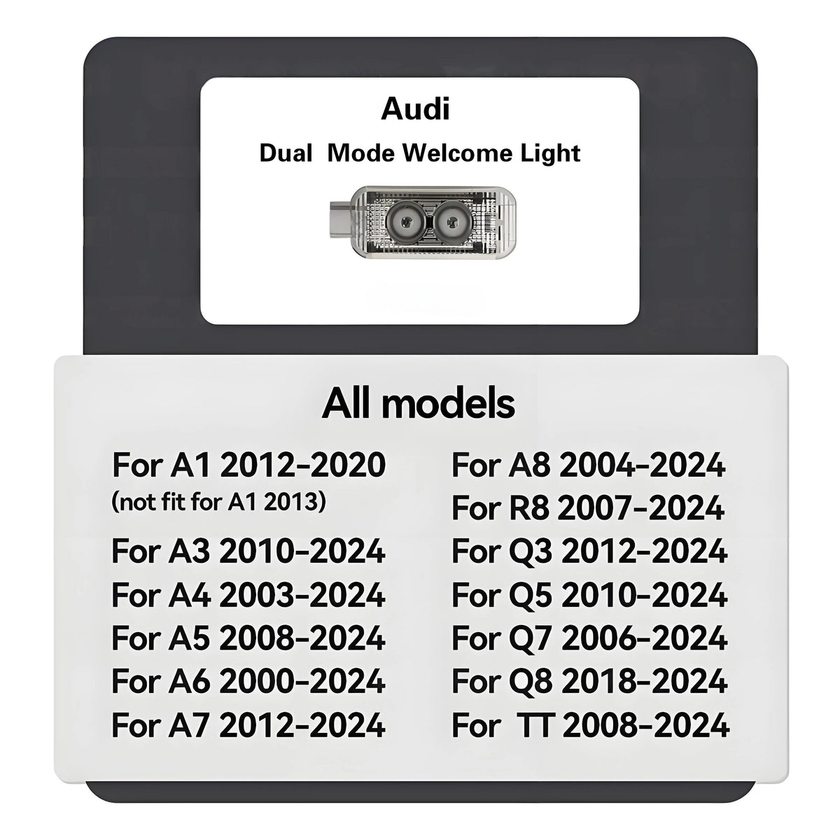 GPRGIT 12V Wireless LED Car Door Light Shadow Projector Welcome Light for Audi A5 C5