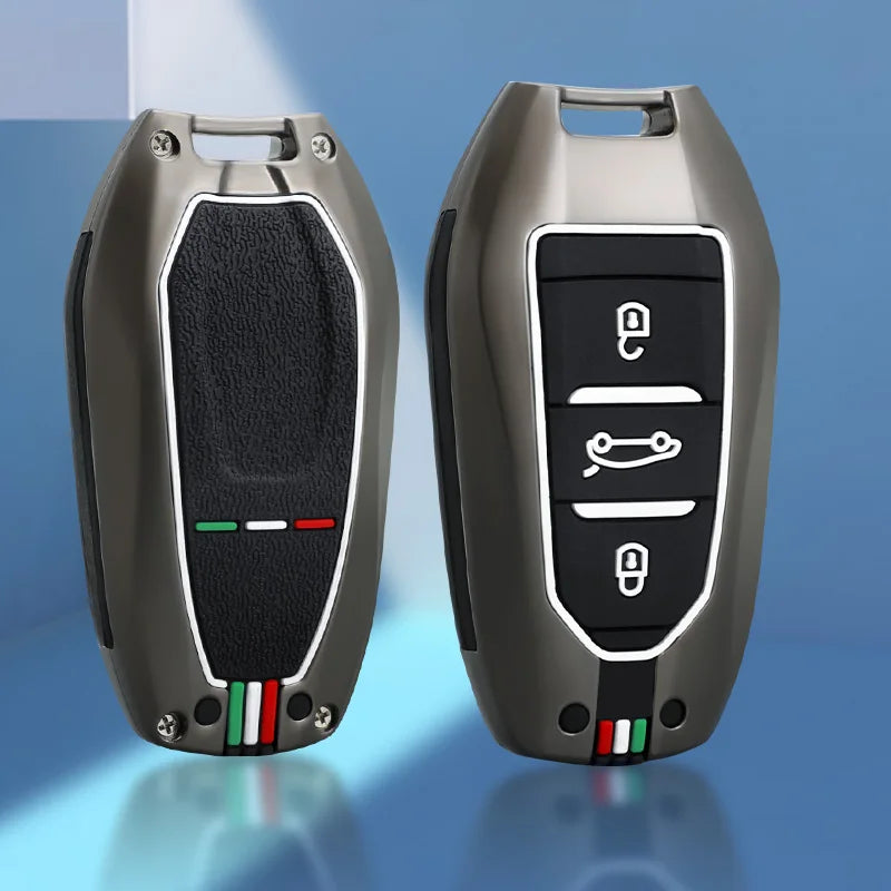 GPRGIT Zinc Alloy Flip Car Key Shell Case for Peugeot 208 2008 301 308 508 5008 RCZ Expert / Citroen C-Elysee C4-Cactus C3 Light
