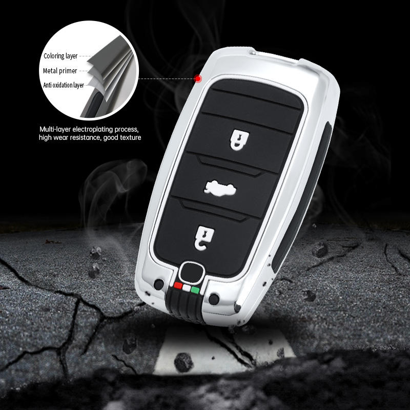 GPRGIT Zinc Alloy Car Key Case Cover Shell for Changan CS15, CS35, CS75, EADO, Raeton (Keyless Fob)