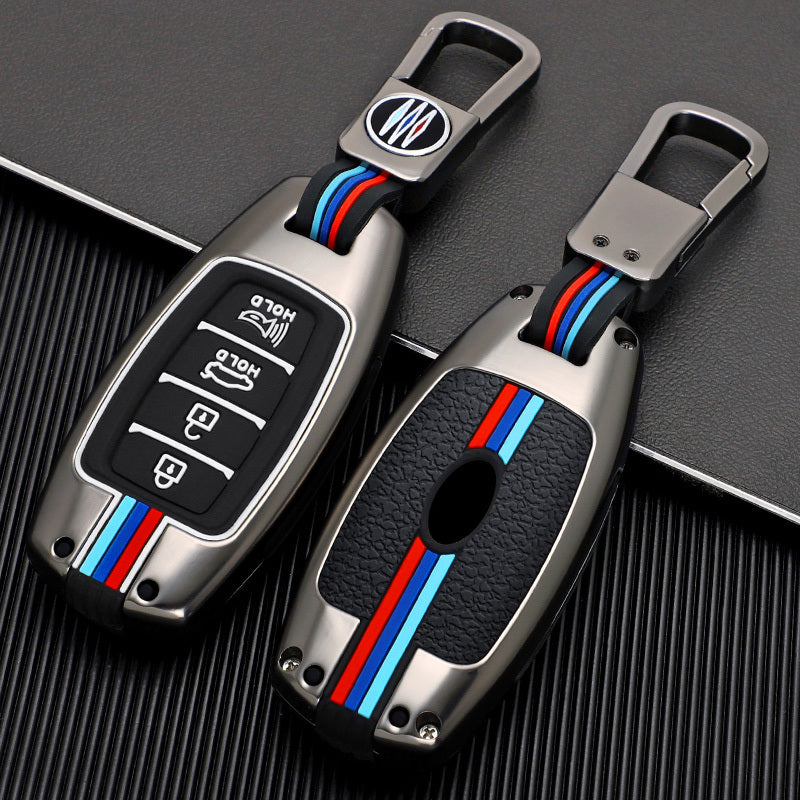 GPRGIT Zinc Alloy Car Key Case Cover Holder for Hyundai KONA KAUAI Solaris Azera Elantra Grandeur IG Accent Santa Fe