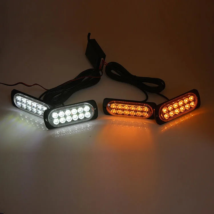 8-Piece LED Strobe Grille Light Strip Red/Blue with Remote, Model XA9212T-4
