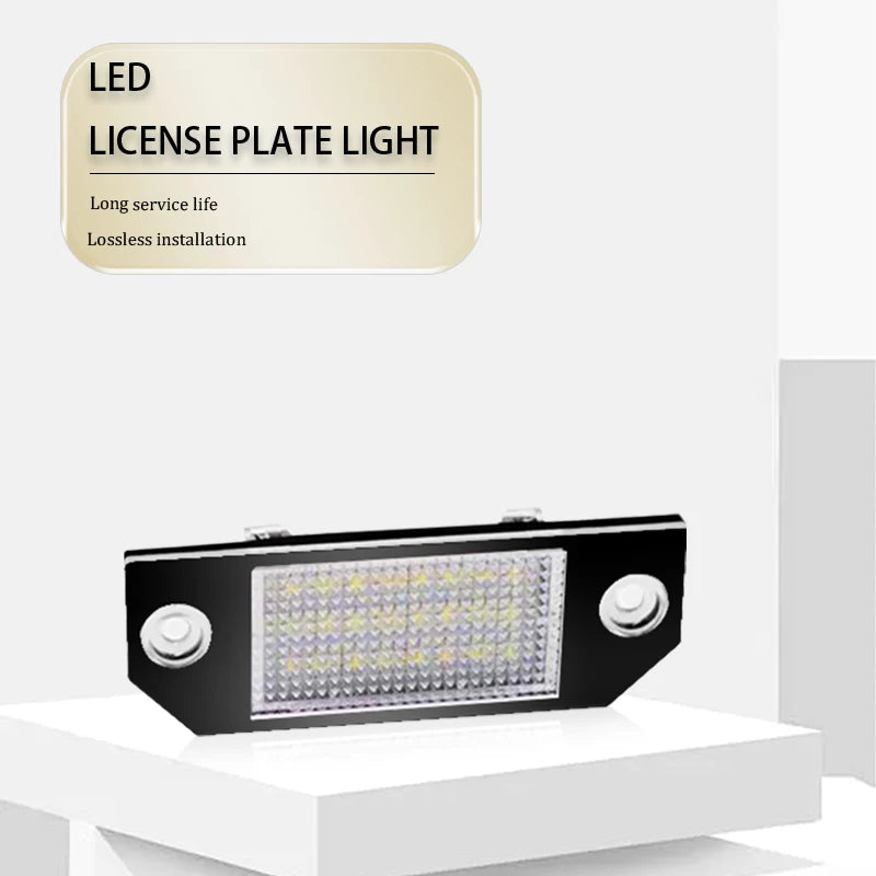 GPRGIT 2Pcs 12V LED License Plate Light for Ford Focus C-MAX MK2 03-08 6500K
