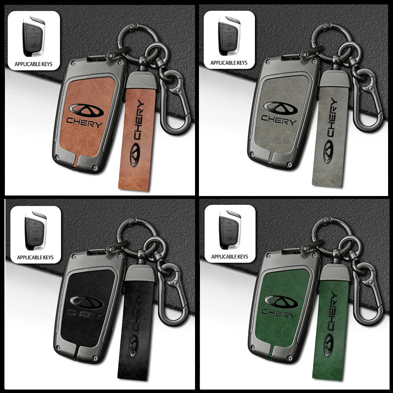 GPRGIT Leather Car Remote Key Case Cover for Chery EQ1 Tiggo 7 Pro 8 PLUS Exeed Tiggo 2 3x Arrizo 5 Pro Gx 5x EQ7 Tiggo 4 Accessories