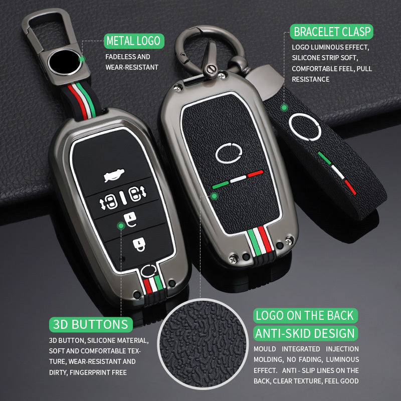 GPRGIT Zinc Alloy Car Key Cover Fob Case Keyless Holder for Lexus 5-Buttons