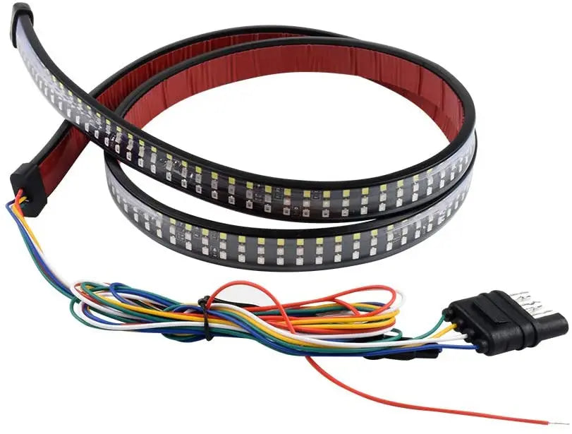 GPRGIT Truck Tailgate Strip 60 Inch Triple LED Sequential Turn Signal Brake Reverse Light 12V