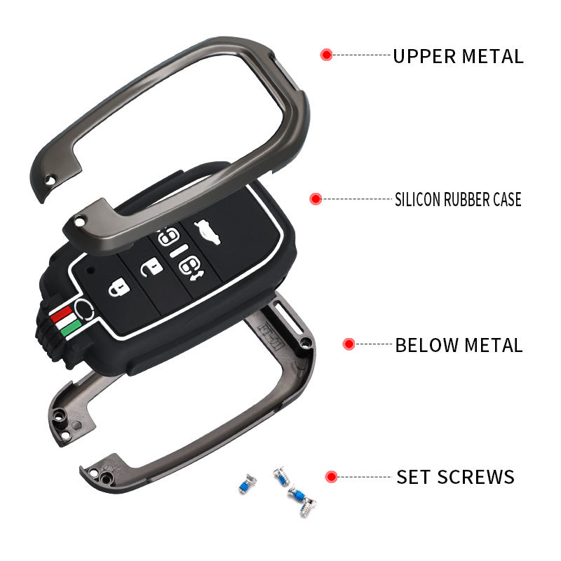 GPRGIT Zinc Alloy Car Key Cover Fob Case Keyless Holder for Lexus 5-Buttons