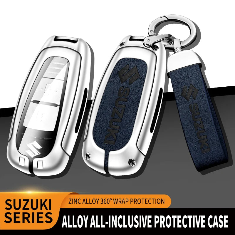 GPRGIT Car Key Case Full Cover New Design Fob Zinc Alloy 2019 Smart Leather for Suzuki Vitara Swift Ignis Kizashi SX4 Baleno Ertiga