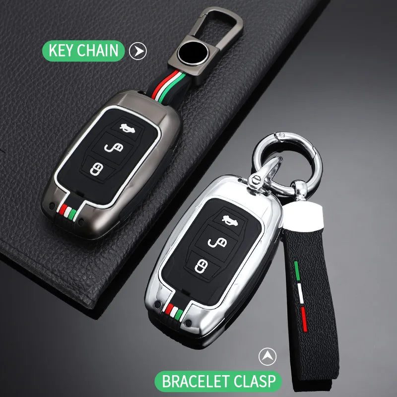GPRGIT Auto Zinc Alloy Car Key Case Cover Holder Keychain for BYD F3 S6 S7 L3 F0 G3 Song MAX G6 Yuan Su Rui Remote Accessories