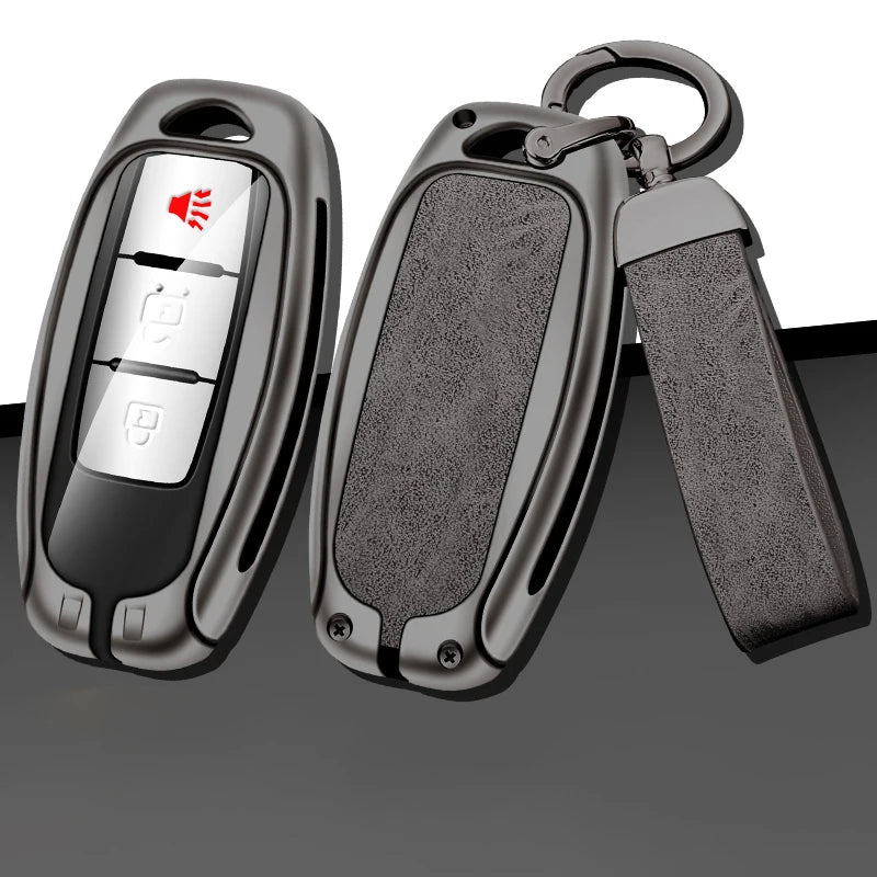 GPRGIT Car Custom Logo Metal Car Key Case Cover for Nissan Qashqai X-Trail T32 T31 Juke J10 J11 Kicks Tiida Pathfinder Note Accessories