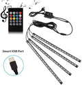 GPRGIT Remote 5050 RGB Car LED Strip Lamp USB Ambient Atmosphere Decoration Interior Light 12V 72W