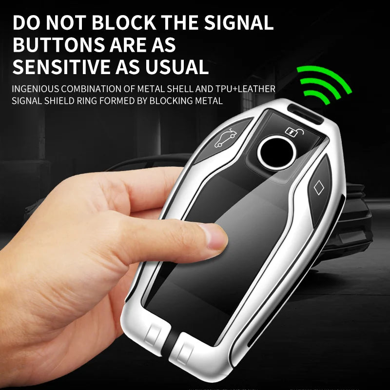 GPRGIT Car Logo Leather Car Key Case for BMW 5 7 Series G12 G11 G30 G32 G31 I8 I12 I15 G01 X3 G02 X4 G05 X5 G07 X7