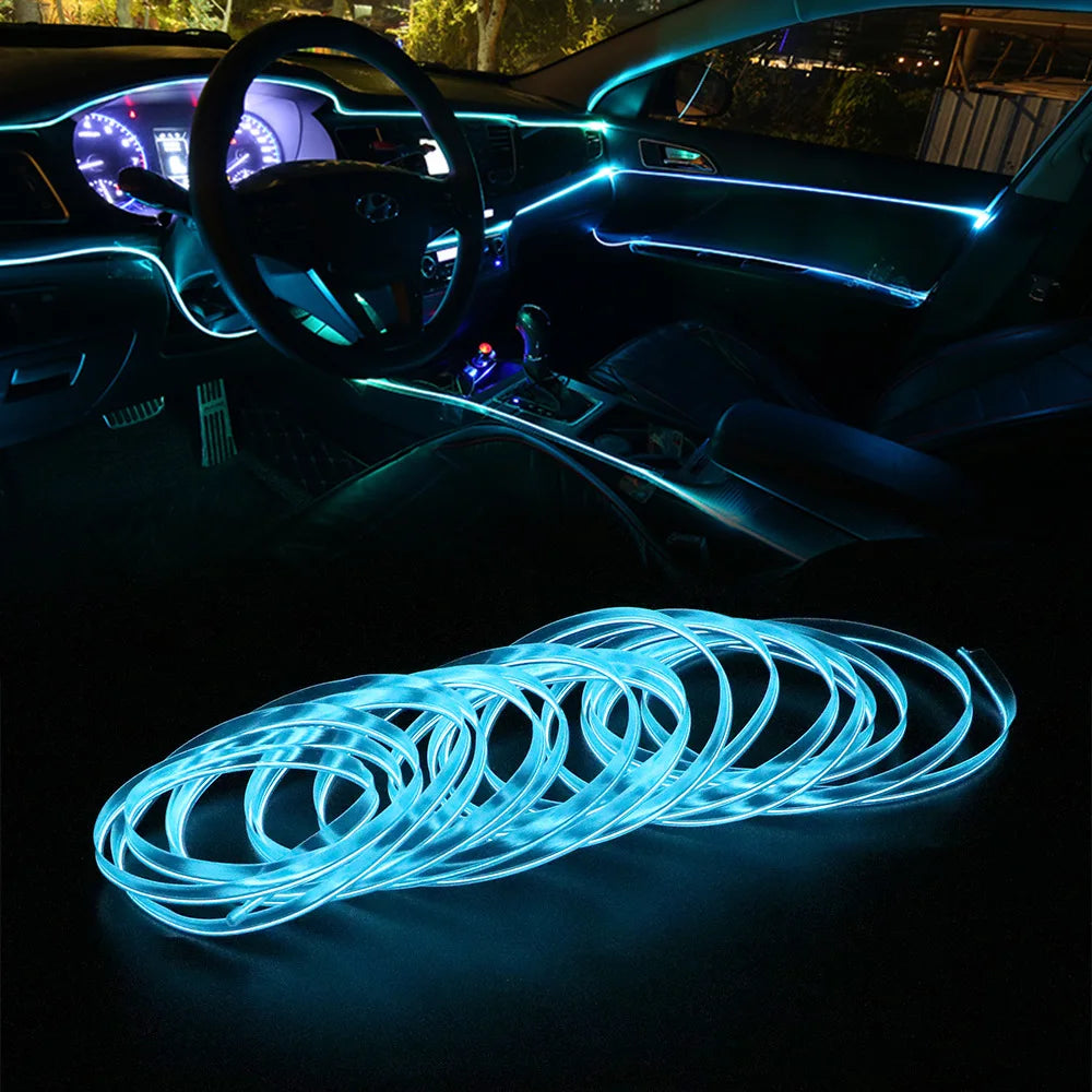GPRGIT RGB LED Car Interior Decoration Ambient Light Strip 12V